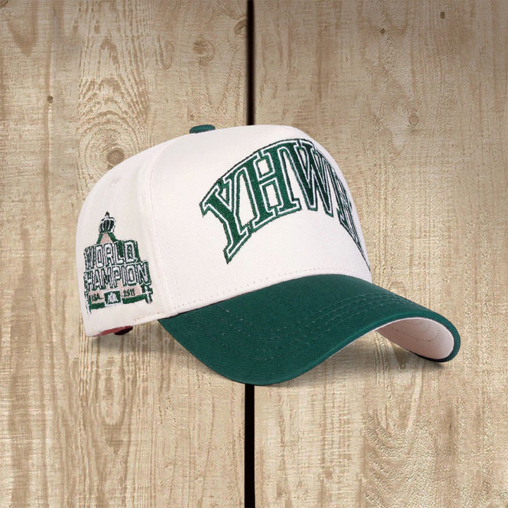 Christianartworkshop Cappellino da baseball YHWH World Champion Varsity Style Faith - Verde - image 5