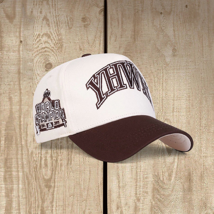Christianartworkshop Cappellino da baseball YHWH World Champion Varsity Style Faith - Marrone - image 6