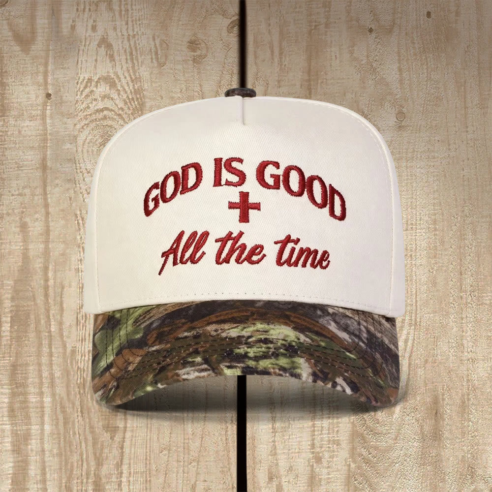 Christianartworkshop Dio è buono sempre - Cappellino da baseball con scritta "Cross Accent Faith" - Rosso - image 1
