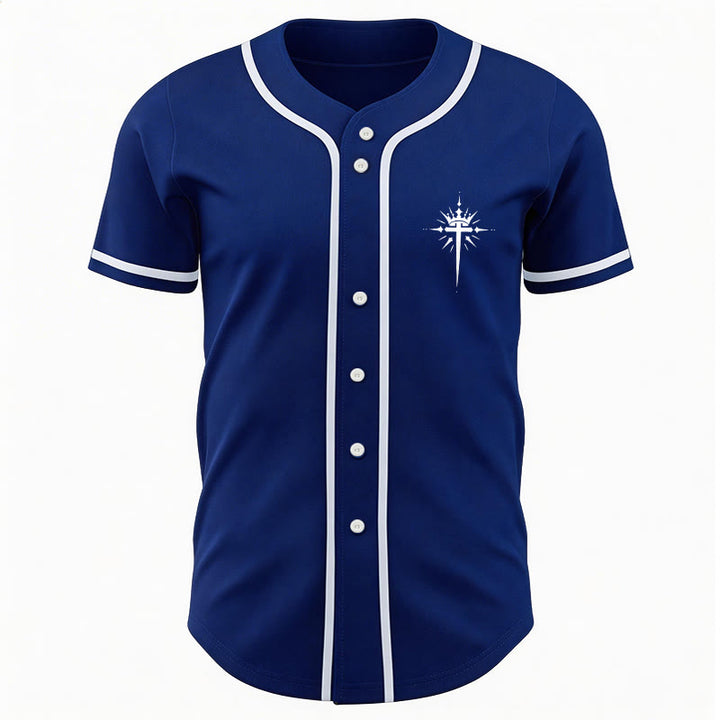 Christianartworkshop Gesù è Re Ali d'angelo Croce Dichiarazione di fede Maglia da baseball personalizzata - image 10