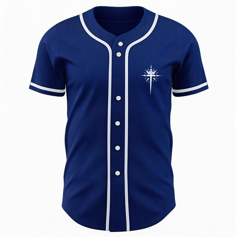Christianartworkshop Gesù è Re Ali d'angelo Croce Dichiarazione di fede Maglia da baseball personalizzata - image 10