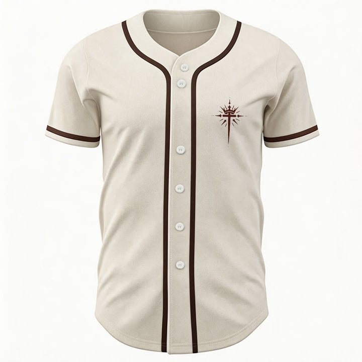 Christianartworkshop Gesù è Re Ali d'angelo Croce Dichiarazione di fede Maglia da baseball personalizzata - image 17