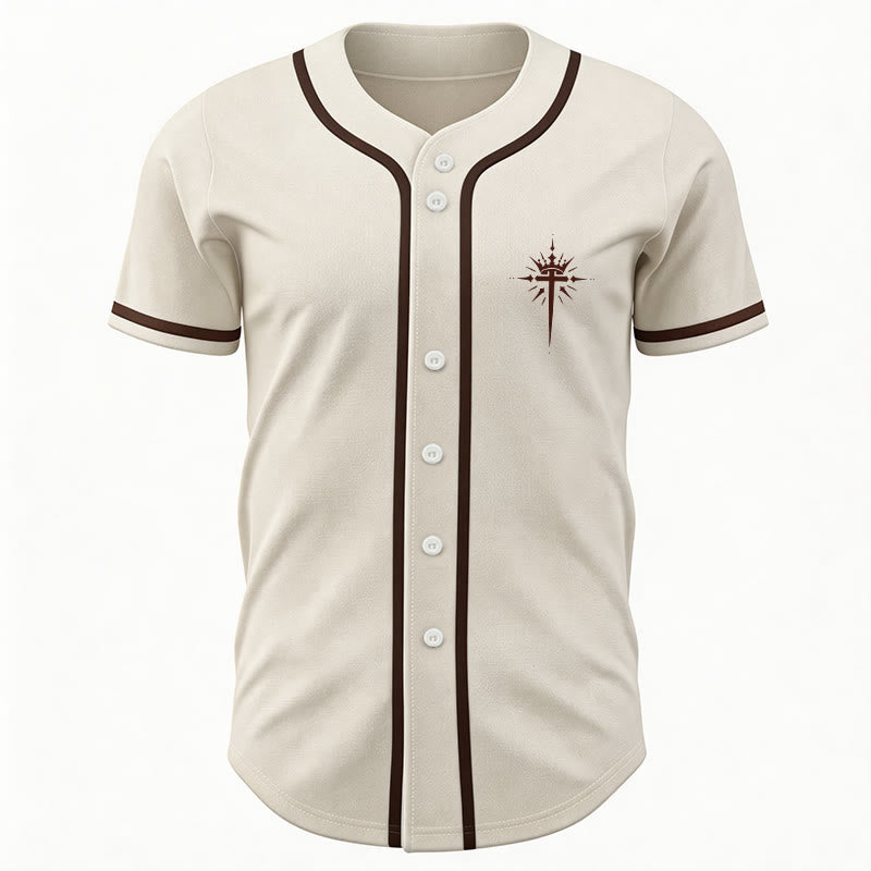 Christianartworkshop Gesù è Re Ali d'angelo Croce Dichiarazione di fede Maglia da baseball personalizzata - image 17