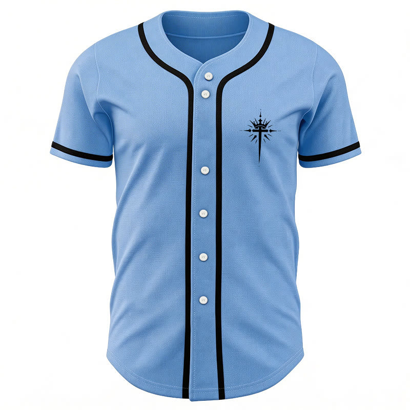 Christianartworkshop Gesù è Re Ali d'angelo Croce Dichiarazione di fede Maglia da baseball personalizzata - image 48