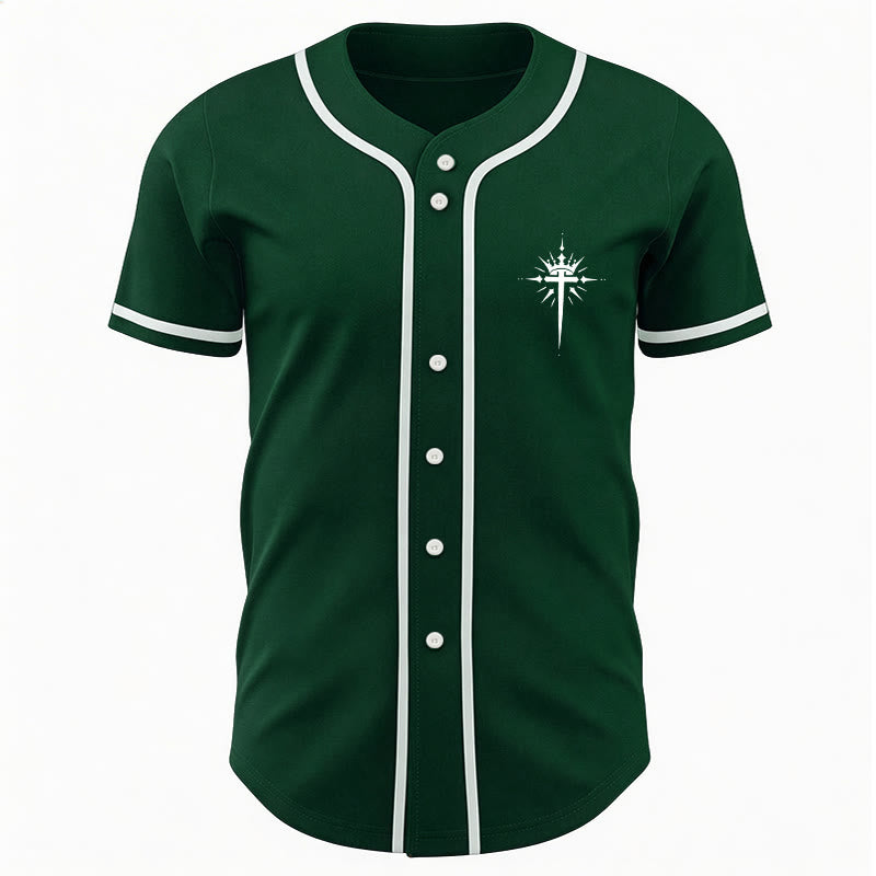 Christianartworkshop Gesù è Re Ali d'angelo Croce Dichiarazione di fede Maglia da baseball personalizzata - image 52