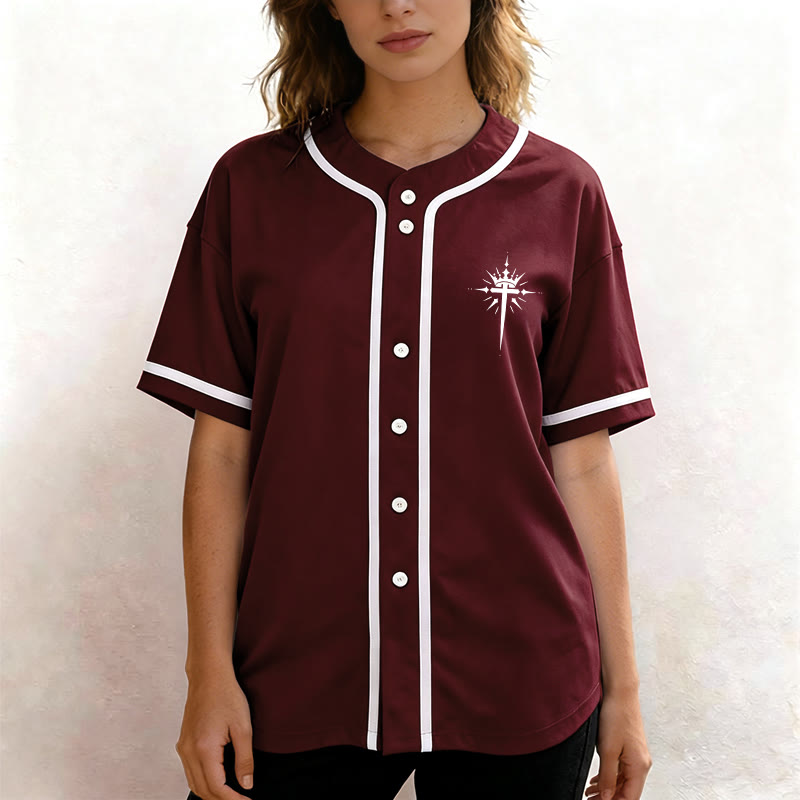 Christianartworkshop Gesù è Re Ali d'angelo Croce Dichiarazione di fede Maglia da baseball personalizzata - image 37