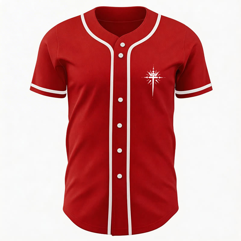 Christianartworkshop Gesù è Re Ali d'angelo Croce Dichiarazione di fede Maglia da baseball personalizzata - image 31