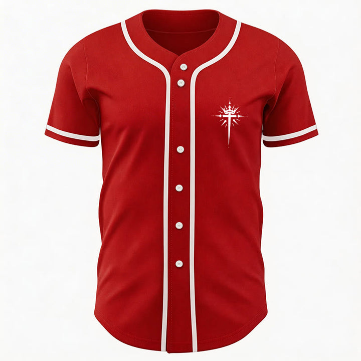 Christianartworkshop Gesù è Re Ali d'angelo Croce Dichiarazione di fede Maglia da baseball personalizzata - image 31
