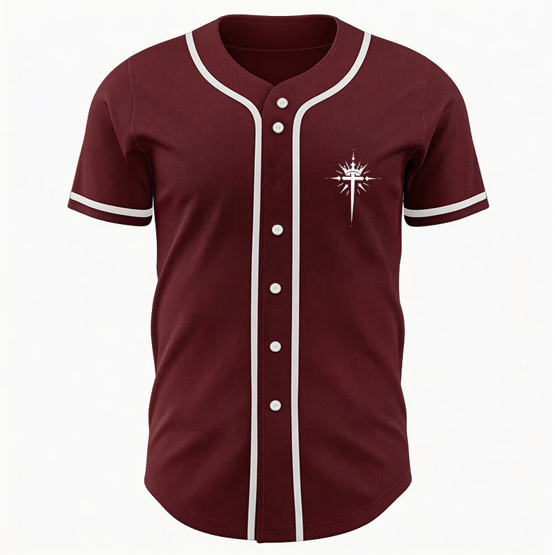 Christianartworkshop Gesù è Re Ali d'angelo Croce Dichiarazione di fede Maglia da baseball personalizzata - image 38
