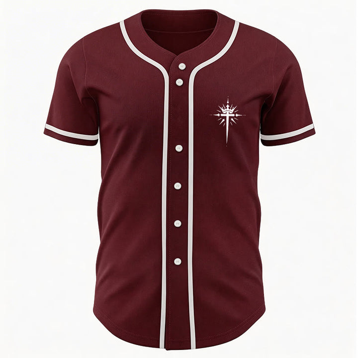 Christianartworkshop Gesù è Re Ali d'angelo Croce Dichiarazione di fede Maglia da baseball personalizzata - image 38
