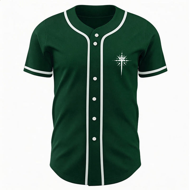 Christianartworkshop Gesù è Re Ali d'angelo Croce Dichiarazione di fede Maglia da baseball personalizzata - image 52