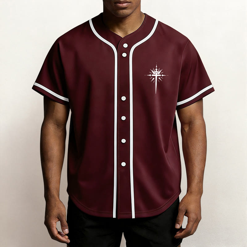 Christianartworkshop Gesù è Re Ali d'angelo Croce Dichiarazione di fede Maglia da baseball personalizzata - image 36