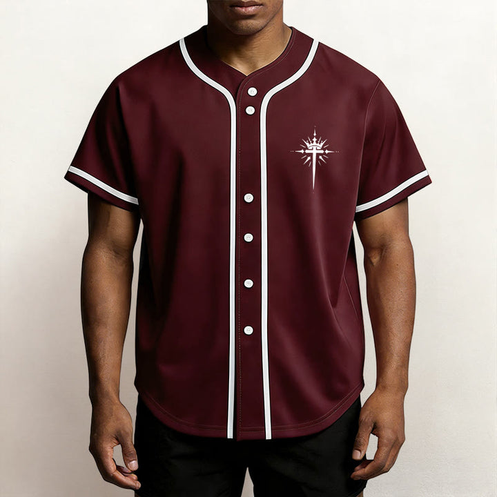 Christianartworkshop Gesù è Re Ali d'angelo Croce Dichiarazione di fede Maglia da baseball personalizzata - image 36