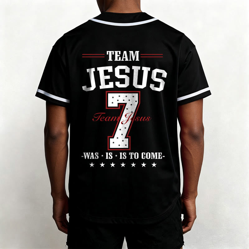 Christianartworkshop Maglia da baseball personalizzata numero 7 del Team Jesus: era, è e sarà - image 11