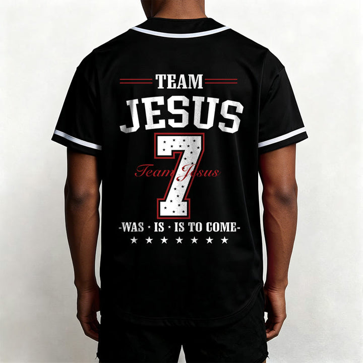 Christianartworkshop Maglia da baseball personalizzata numero 7 del Team Jesus: era, è e sarà - image 11