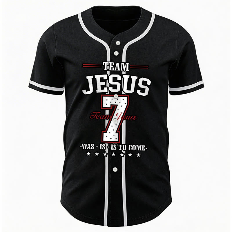 Christianartworkshop Maglia da baseball personalizzata numero 7 del Team Jesus: era, è e sarà - image 10