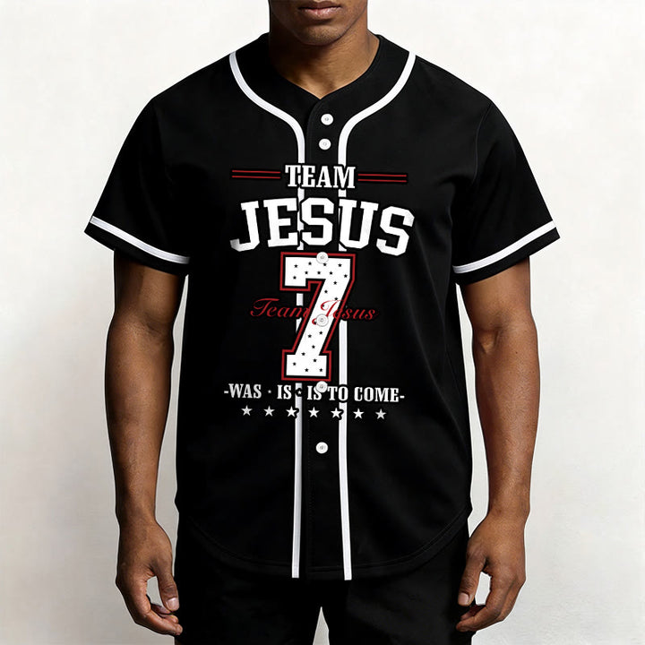 Christianartworkshop Maglia da baseball personalizzata numero 7 del Team Jesus: era, è e sarà - image 8