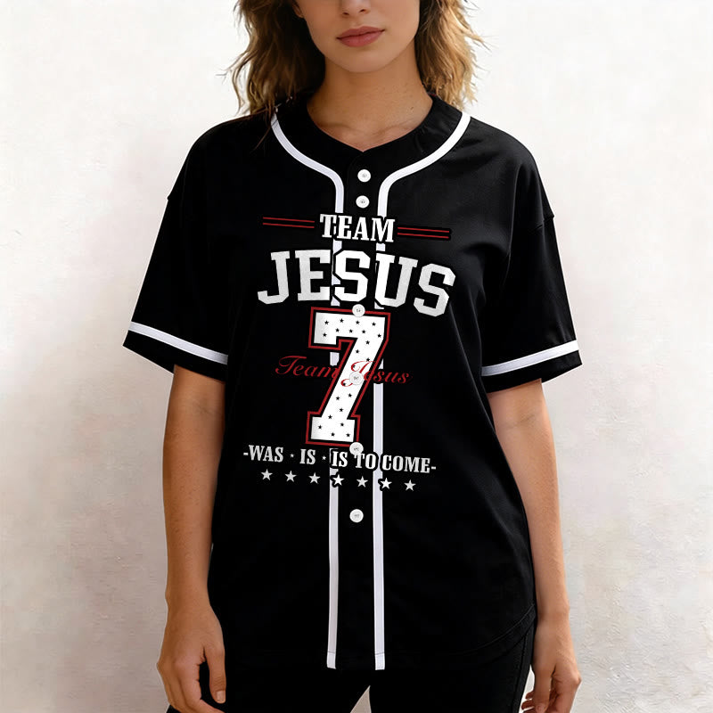 Christianartworkshop Maglia da baseball personalizzata numero 7 del Team Jesus: era, è e sarà - image 9