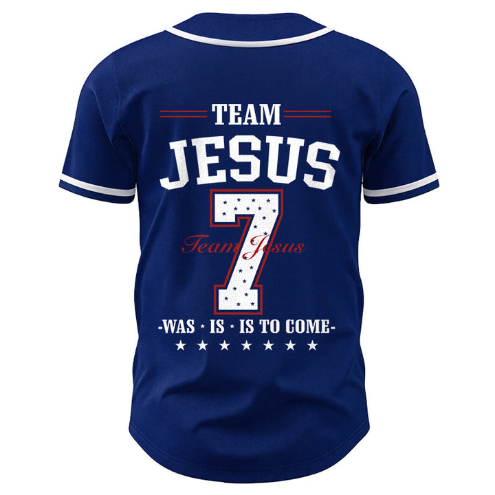 Maglia da baseball personalizzata numero 7 del team Christianartworkshop Jesus Was Is And Is To Come - image 20