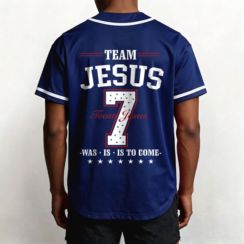 Christianartworkshop Maglia da baseball personalizzata numero 7 del Team Jesus: era, è e sarà - image 18