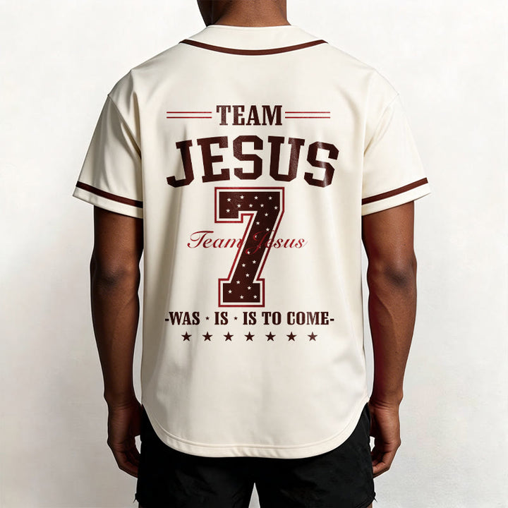 Christianartworkshop Maglia da baseball personalizzata numero 7 del Team Jesus: era, è e sarà - image 25