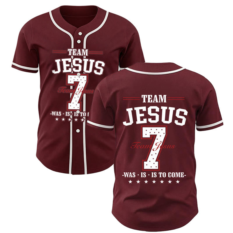 Christianartworkshop Maglia da baseball personalizzata numero 7 del Team Jesus: era, è e sarà - image 35