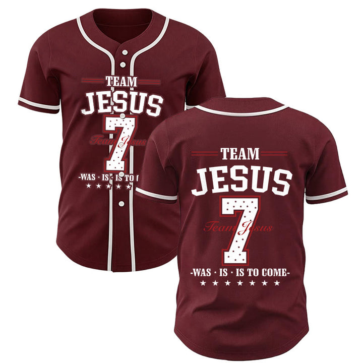 Christianartworkshop Maglia da baseball personalizzata numero 7 del Team Jesus: era, è e sarà - image 35