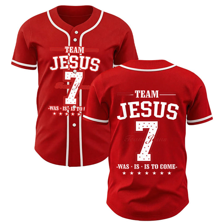 Christianartworkshop Maglia da baseball personalizzata numero 7 del Team Jesus: era, è e sarà - image 28