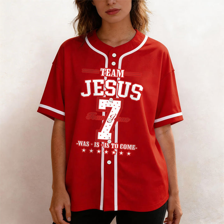 Christianartworkshop Maglia da baseball personalizzata numero 7 del Team Jesus: era, è e sarà - image 30
