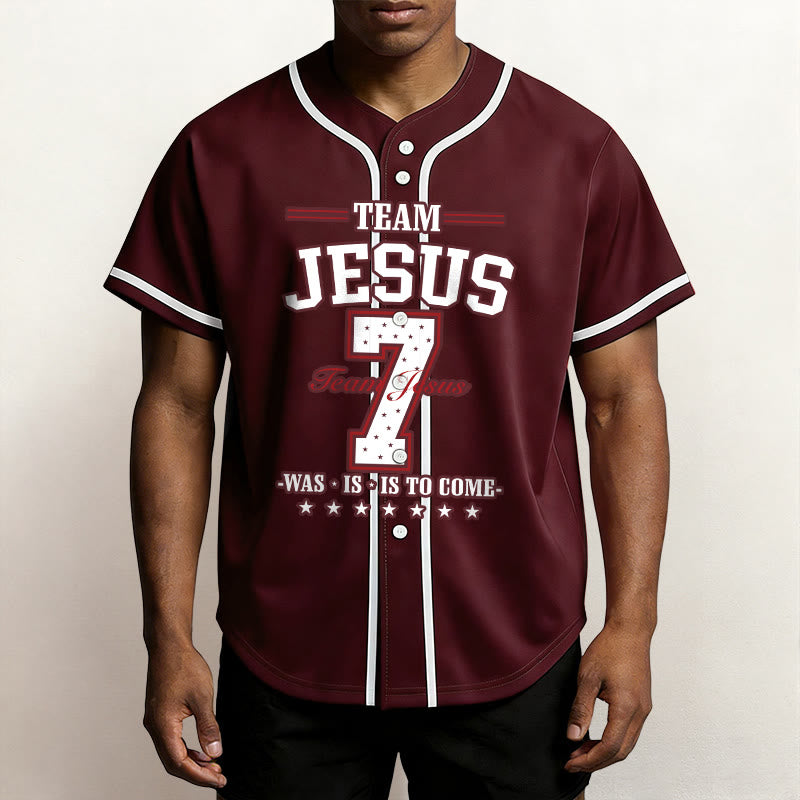 Christianartworkshop Maglia da baseball personalizzata numero 7 del Team Jesus: era, è e sarà - image 36