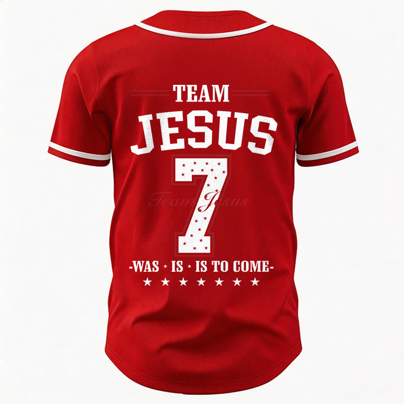Maglia da baseball personalizzata numero 7 del team Christianartworkshop Jesus Was Is And Is To Come - image 33