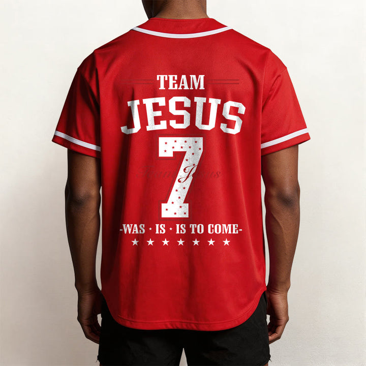Maglia da baseball personalizzata numero 7 del team Christianartworkshop Jesus Was Is And Is To Come - image 32