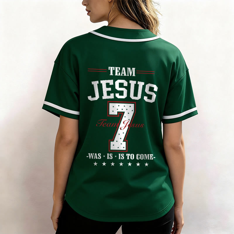 Christianartworkshop Maglia da baseball personalizzata numero 7 del Team Jesus: era, è e sarà - image 54