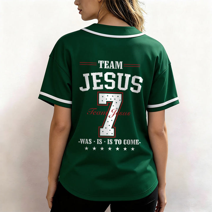 Christianartworkshop Maglia da baseball personalizzata numero 7 del Team Jesus: era, è e sarà - image 54