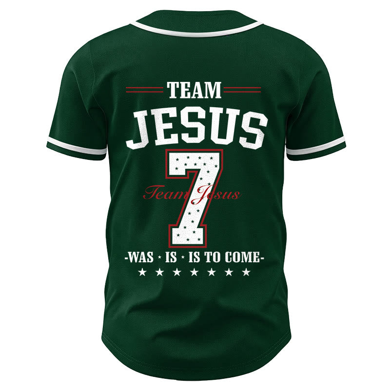 Christianartworkshop Maglia da baseball personalizzata numero 7 del Team Jesus: era, è e sarà - image 55