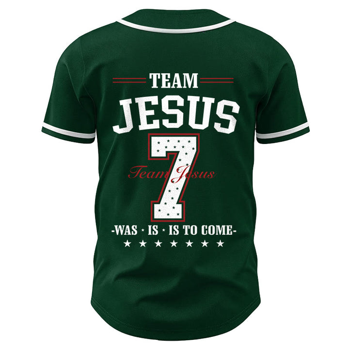 Christianartworkshop Maglia da baseball personalizzata numero 7 del Team Jesus: era, è e sarà - image 55