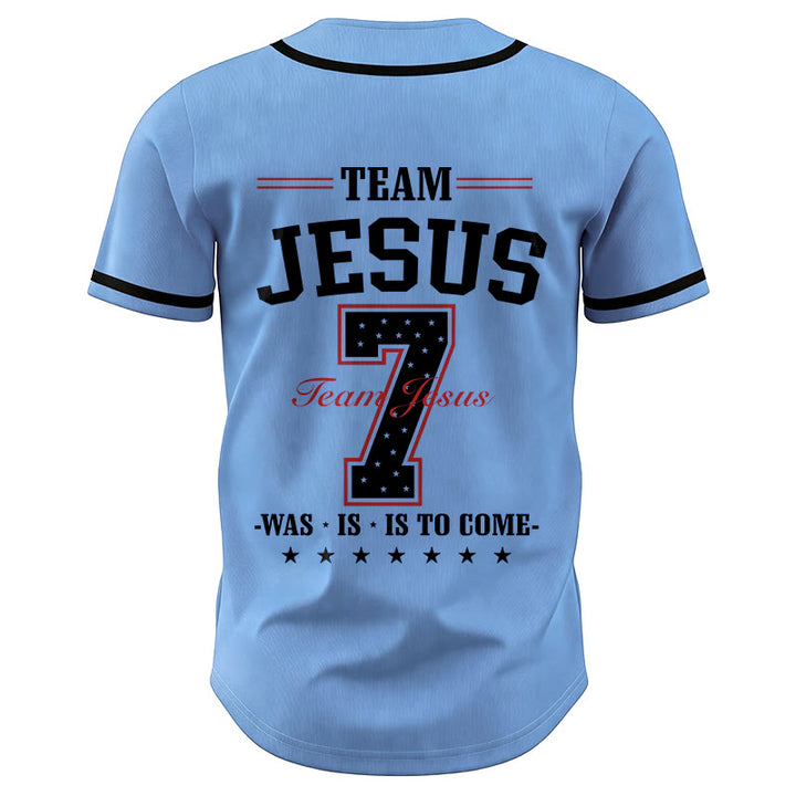 Christianartworkshop Maglia da baseball personalizzata numero 7 del Team Jesus: era, è e sarà - image 48