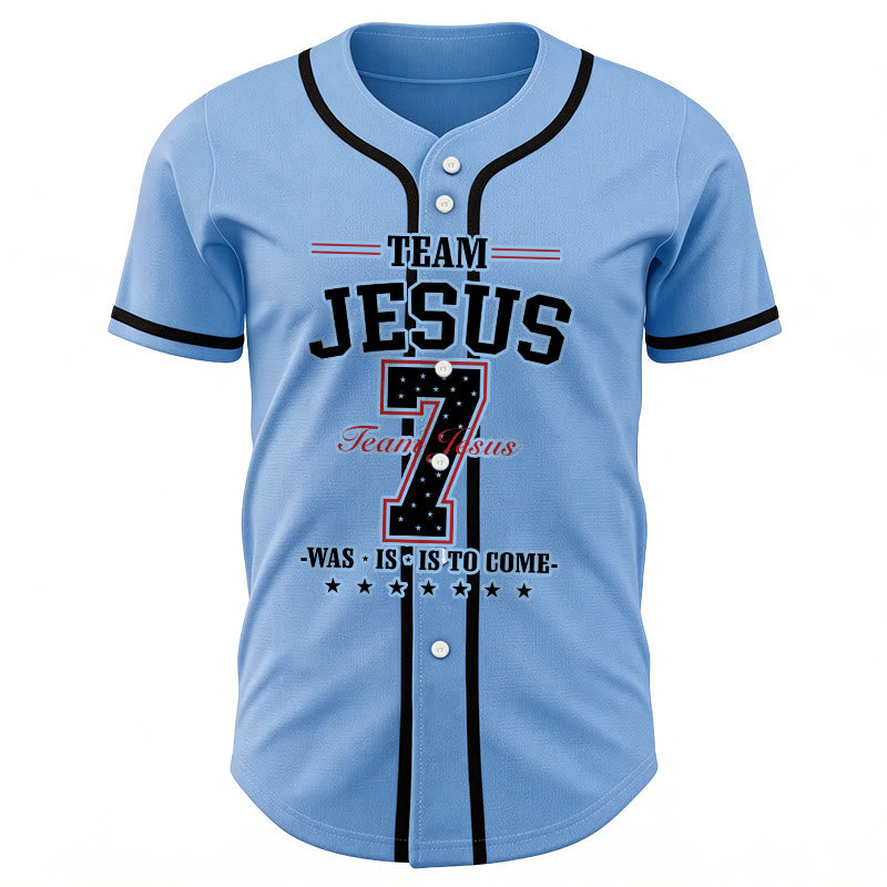 Christianartworkshop Maglia da baseball personalizzata numero 7 del Team Jesus: era, è e sarà - image 45