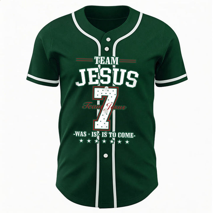 Christianartworkshop Maglia da baseball personalizzata numero 7 del Team Jesus: era, è e sarà - image 52
