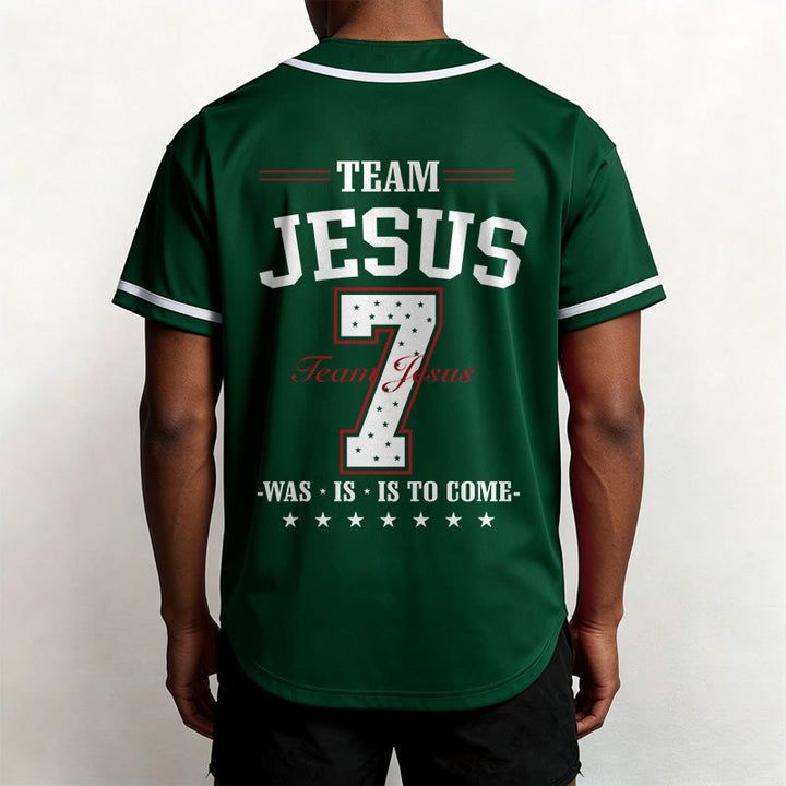Christianartworkshop Maglia da baseball personalizzata numero 7 del Team Jesus: era, è e sarà - image 53