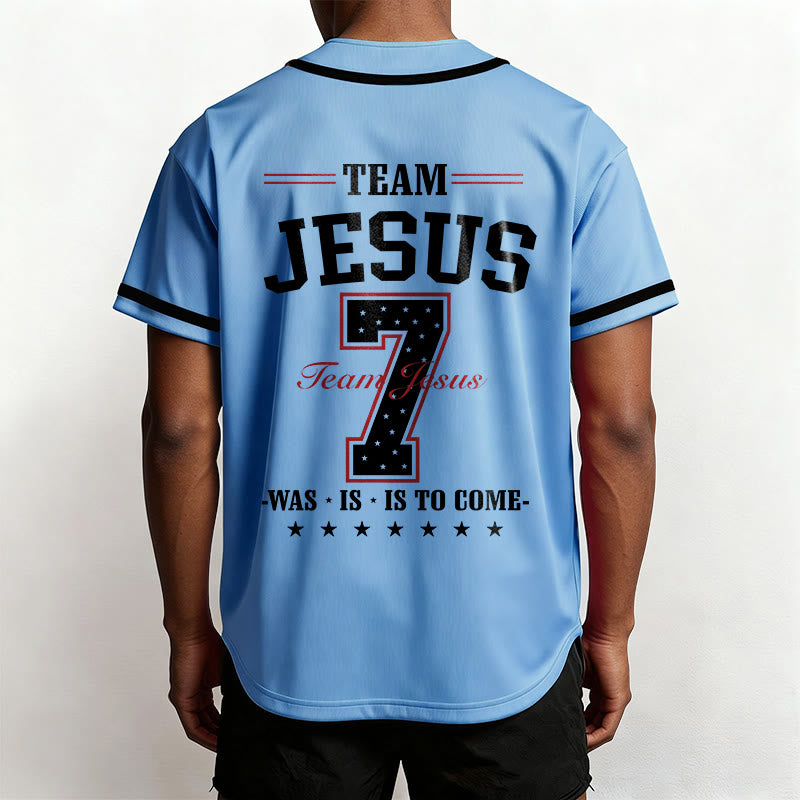Christianartworkshop Maglia da baseball personalizzata numero 7 del Team Jesus: era, è e sarà - image 46
