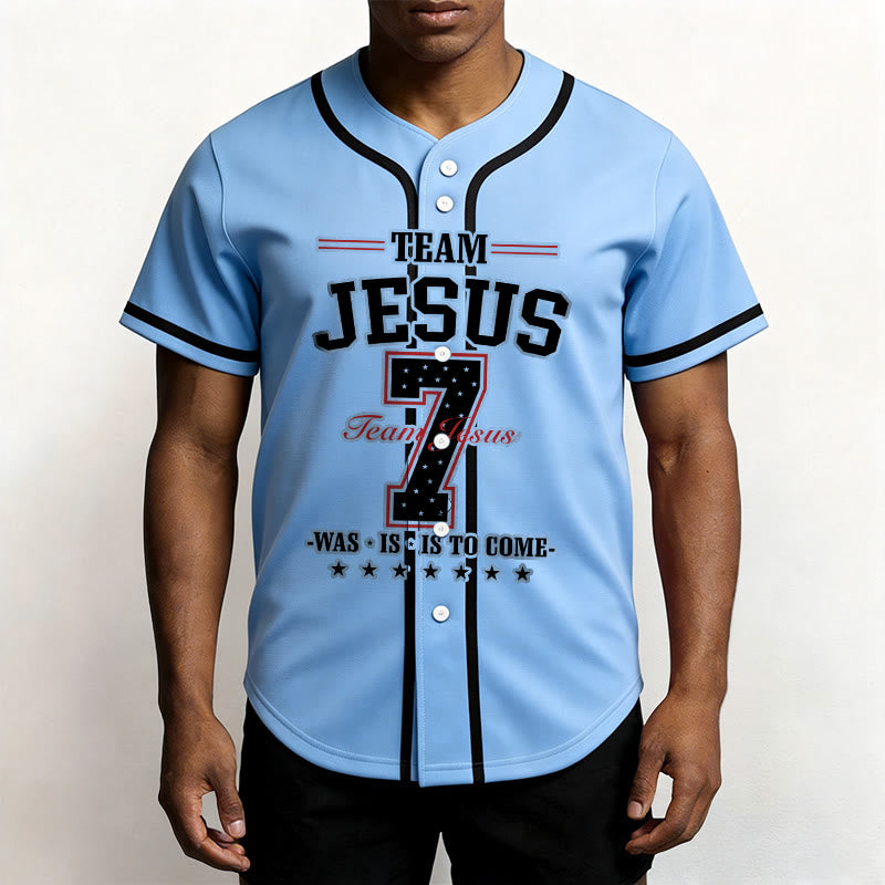 Christianartworkshop Maglia da baseball personalizzata numero 7 del Team Jesus: era, è e sarà - image 43