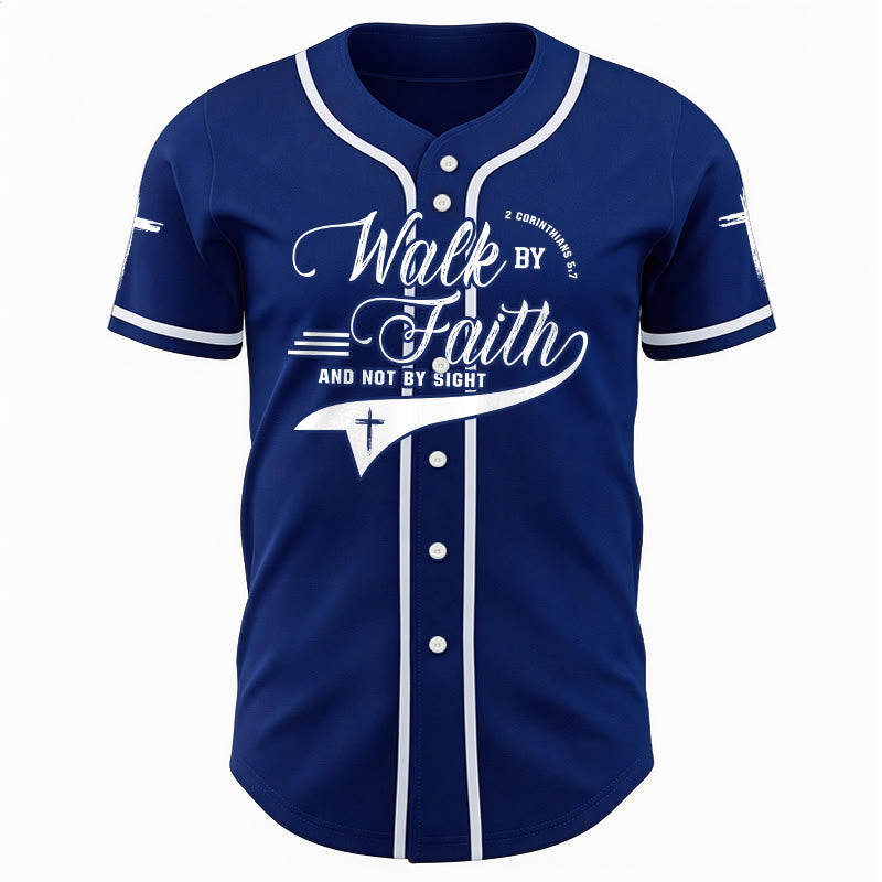 Christianartworkshop Maglia da baseball con la scritta "Camminate per fede e non per visione" (2 Corinzi 5:7) - image 3