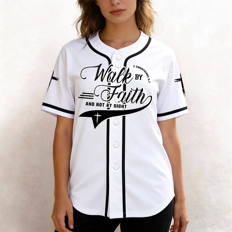 Christianartworkshop Maglia da baseball con la scritta "Camminate per fede e non per visione" (2 Corinzi 5:7) - image 9