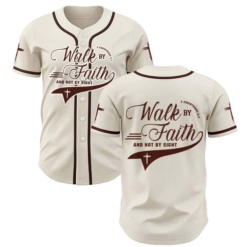 Christianartworkshop Maglia da baseball con la scritta "Camminate per fede e non per visione" (2 Corinzi 5:7) - Albicocca - 5XL - image 21
