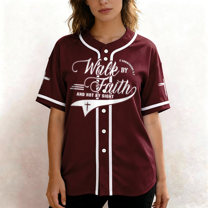 Christianartworkshop Maglia da baseball con la scritta "Camminate per fede e non per visione" (2 Corinzi 5:7) - image 37