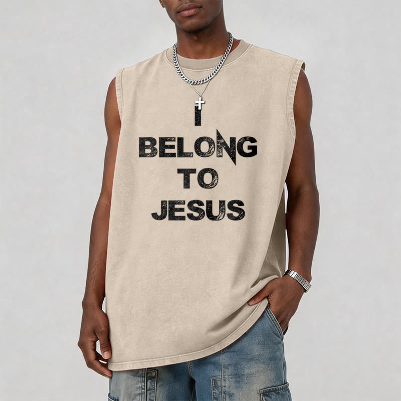 Christianartworkshop Canotta vintage con scritta "I Belong To Jesus" - image 1