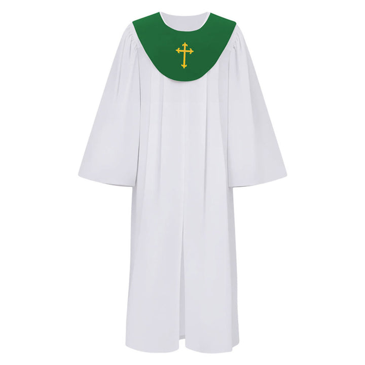 Christianartworkshop - Abito clericale divino per servizi religiosi - Carré con accenti a croce - Verde - 2XL - image 26