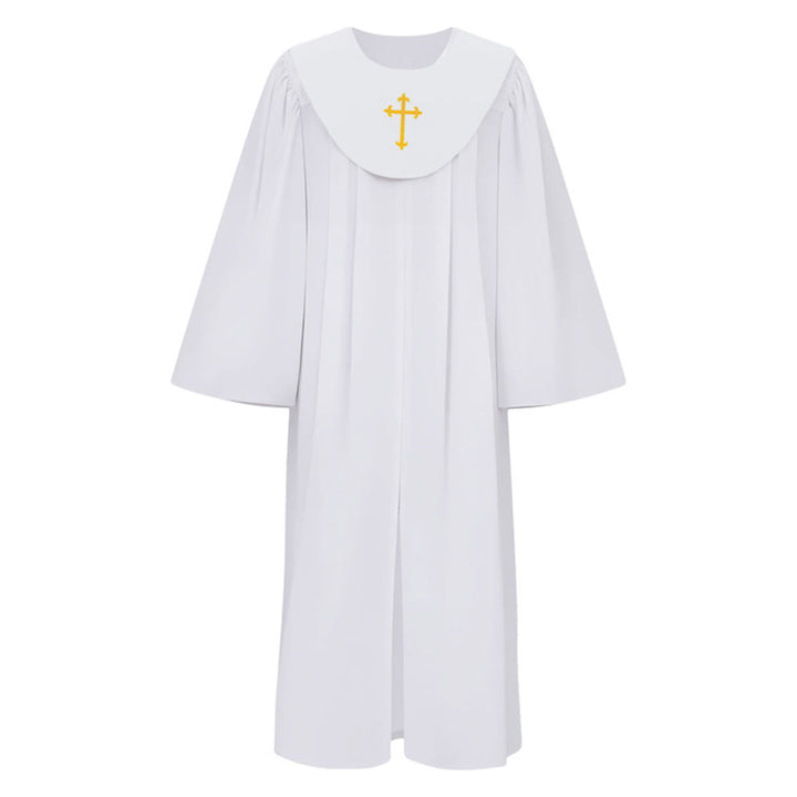 Christianartworkshop - Abito clericale divino per servizi religiosi - Carré con accenti a croce - Bianco - 2XL - image 2