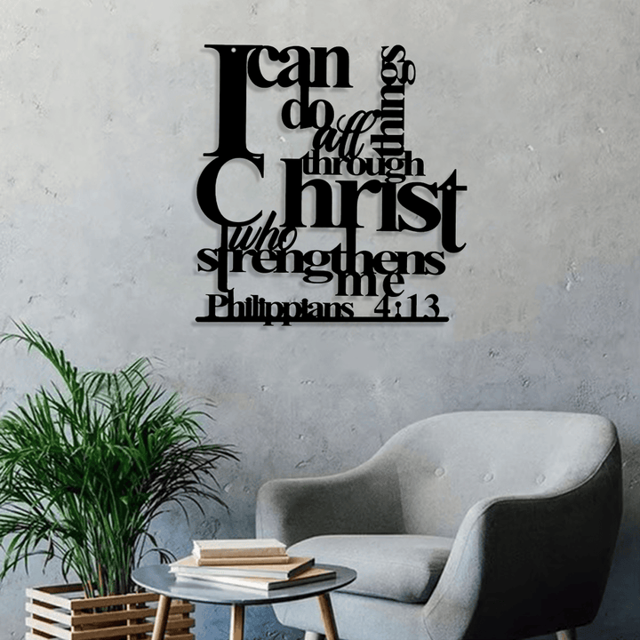 Christianartworkshop Filippesi 4:13 Posso fare ogni cosa Decorazione murale in metallo: La forza di Cristo per le tue pareti - image 4